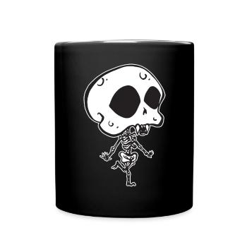 Vampir Skelett - Tasse einfarbig - Schwarz - Vorne