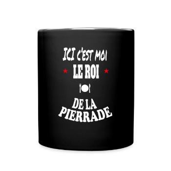 ici c'est moi le roi de la pierrade spécialité - Mug uni - noir - Devant
