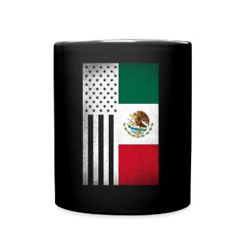 Mexiko Design für stolze mexikanische Amerikaner - Tasse einfarbig - Schwarz - Vorne