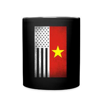 Vietnam Design für stolze vietnamesisch Amerikaner - Tasse einfarbig - Schwarz - Vorne