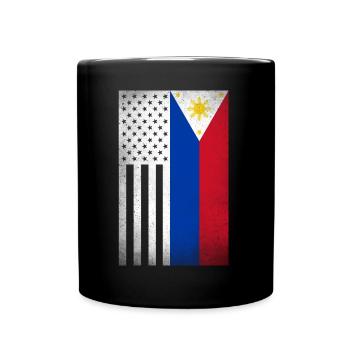 Philippinen Design für philippinische Amerikaner - Tasse einfarbig - Schwarz - Vorne