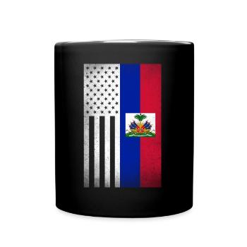 Haiti Design für stolze haitianische Amerikaner - Tasse einfarbig - Schwarz - Vorne
