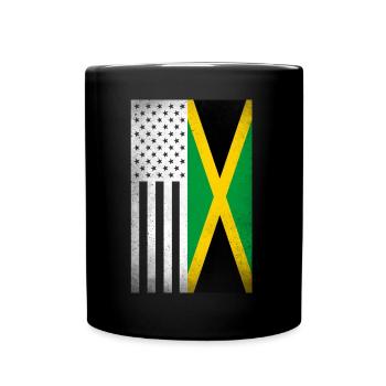Jamaika-Design für stolze jamaikanische Amerikaner - Tasse einfarbig - Schwarz - Vorne