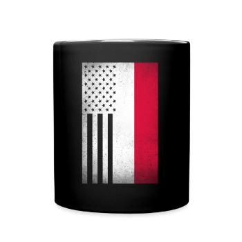 Polen Design für stolze polnische Amerikaner - Tasse einfarbig - Schwarz - Vorne