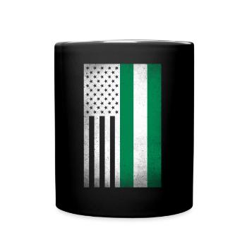 Nigeria Design für stolze nigerianische Amerikaner - Tasse einfarbig - Schwarz - Vorne