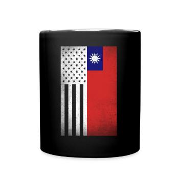 Taiwan Design für stolze taiwanesische Amerikaner - Tasse einfarbig - Schwarz - Vorne