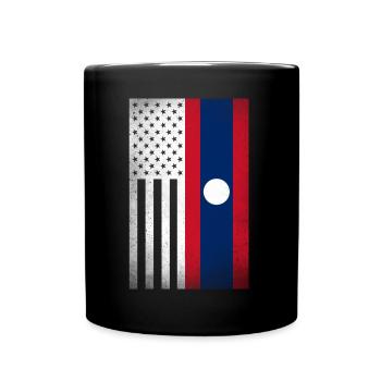 Laos Design für stolze laotische Amerikaner - Tasse einfarbig - Schwarz - Vorne