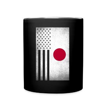 Japan Design für stolze japanische Amerikaner - Tasse einfarbig - Schwarz - Vorne