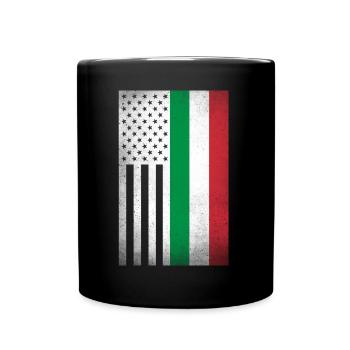Italien Design für stolze italienische Amerikaner - Tasse einfarbig - Schwarz - Vorne