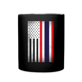 Thailand Design für stolze Thai-Amerikaner - Tasse einfarbig - Schwarz - Vorne