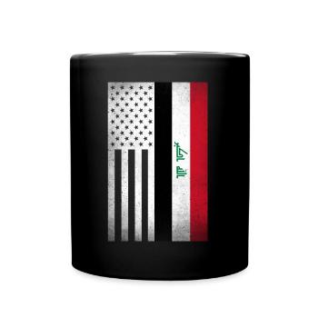 Irak-Design für stolze irakische Amerikaner - Tasse einfarbig - Schwarz - Vorne