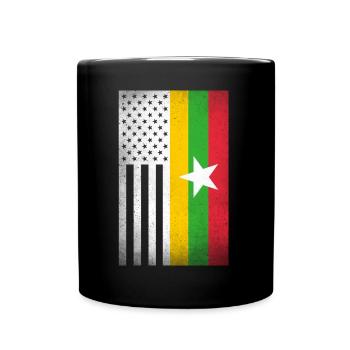 Myanmar Design für stolze burmesische Amerikaner - Tasse einfarbig - Schwarz - Vorne