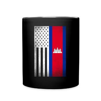 Kambodscha Design für kambodschanische Amerikaner - Tasse einfarbig - Schwarz - Vorne