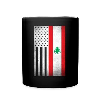 Libanon Design für stolze libanesische Amerikaner - Tasse einfarbig - Schwarz - Vorne