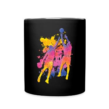 Basketteur Coloré Paint Slam Dunk Sports - Mug uni - noir - Devant