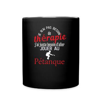 Cadeau - Humour pour les passionnés des pétanques - Mug uni - noir - Devant