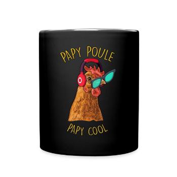 Mon Papy poule cool Cadeau Humur Grand-Père - Mug uni - noir - Devant