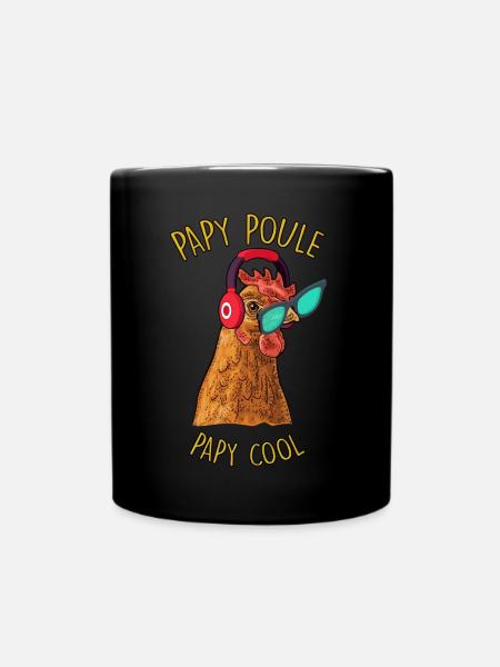Mon Papy poule cool Cadeau Humur Grand-Père - Mug uni - noir
