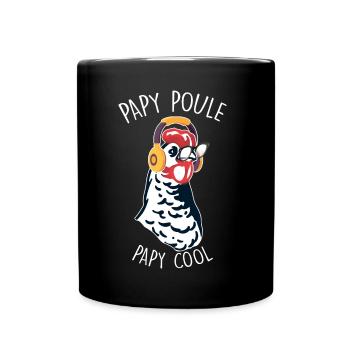 Papy poule Papy cool Cadeau Drôle Grand-père - Mug uni - noir - Devant