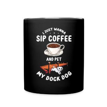 Water sports for dogs and dog water sports - Full Colour Mug - black - Front