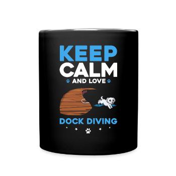 Water sports for dogs and dog water sports - Full Colour Mug - black - Front