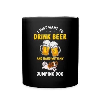 Water sports for dogs and dog water sports - Full Colour Mug - black - Front