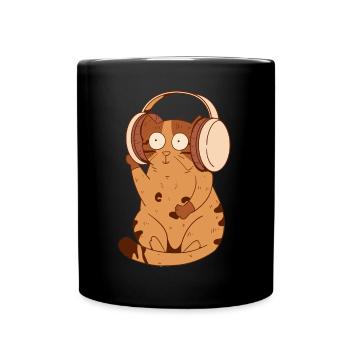 Ocelot dj - Full Colour Mug - black - Front