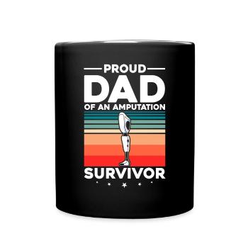 Artificial Limb Design for Prosthetic Leg - Full Colour Mug - black - Front