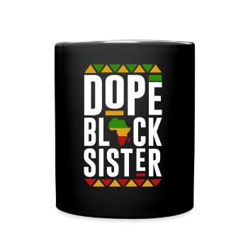 Black Sister, Black History Month - Full Colour Mug - black - Front
