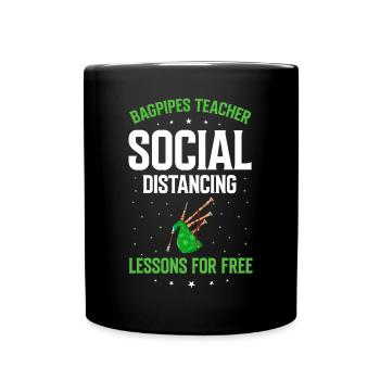 Citation de cornemuse pour les musiciens écossais et de cornemuse - Mug uni - noir - Devant