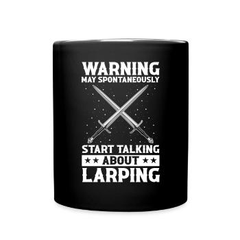 Citation Larper pour les jeux de rôle GN et fantastiques - Mug uni - noir - Devant