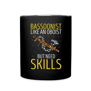 Basson pour basson anches et bassoniste - Mug uni - noir - Devant