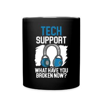 Wenn alles andere fehlschlägt Reboot Tech Support - Tasse einfarbig - Schwarz - Vorne