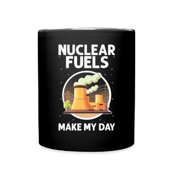 Kernenergie Spruch für Kernenergie - Tasse einfarbig - Schwarz - Vorne