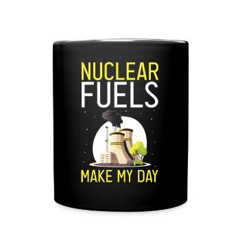 Nuklearplan Design für Kernenergie und Kernkraft - Tasse einfarbig - Schwarz - Vorne