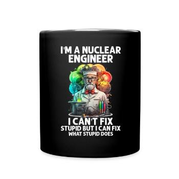 Nuklearingenieur für Kernkraftwerk und Kernenergie - Tasse einfarbig - Schwarz - Vorne