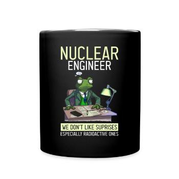 Nuklearplan Design für Kernenergie und Kernkraft - Tasse einfarbig - Schwarz - Vorne
