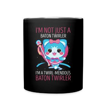 Gymnastik Design für Taktstock drehen - Tasse einfarbig - Schwarz - Vorne