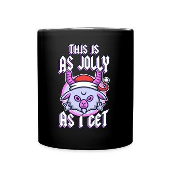 This Is As Jolly As I Get - Full Colour Mug - black - Front
