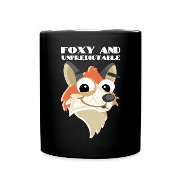 Frecher Fuchs Rotfuchs Foxy And Unpredictable - Tasse einfarbig - Schwarz - Vorne