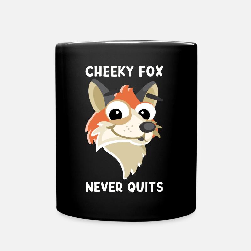 Schlauer Fuchs - Tasse einfarbig - Schwarz