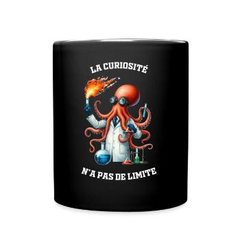 Pieuvre la curiosité n'a pas - Collection Métiers - Mug uni - noir - Devant