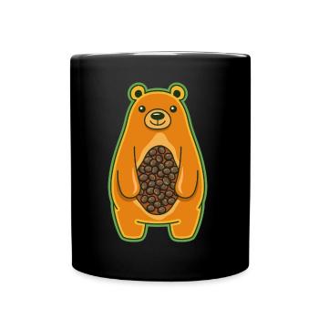 Bear Papaya Design für Braunbär-Liebhaber - Tasse einfarbig - Schwarz - Vorne