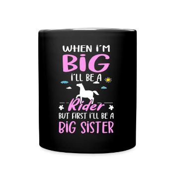 Annonce de I ́Ll Be A Big Sister Rider Girls - Mug uni - noir - Devant