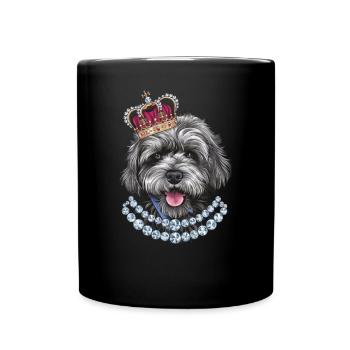 Lagotto Romagnolo avec couronne - Mug uni - noir - Devant