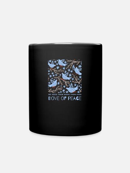 Doves of Peace - Full Colour Mug - black