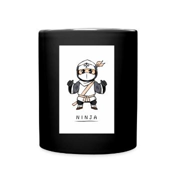 Ninja - Tasse einfarbig - Schwarz - Vorne