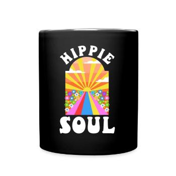 Âme hippie - Mug uni - noir - Devant