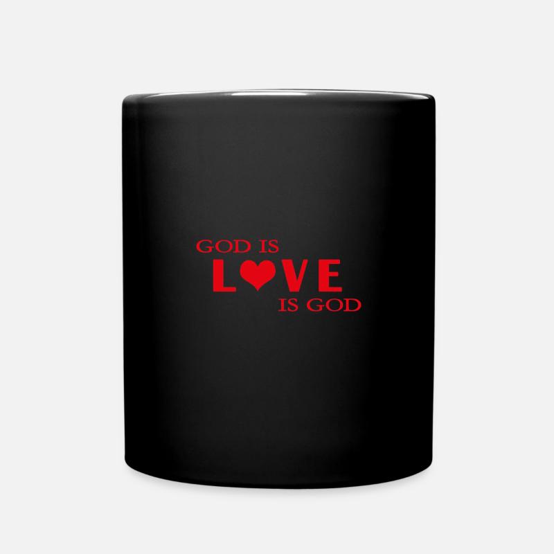 Dieu est amour est Dieu - Mug uni - noir
