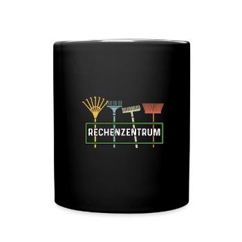 Rechenzentrum Rechner Computer EDV Server lustig - Tasse einfarbig - Schwarz - Vorne